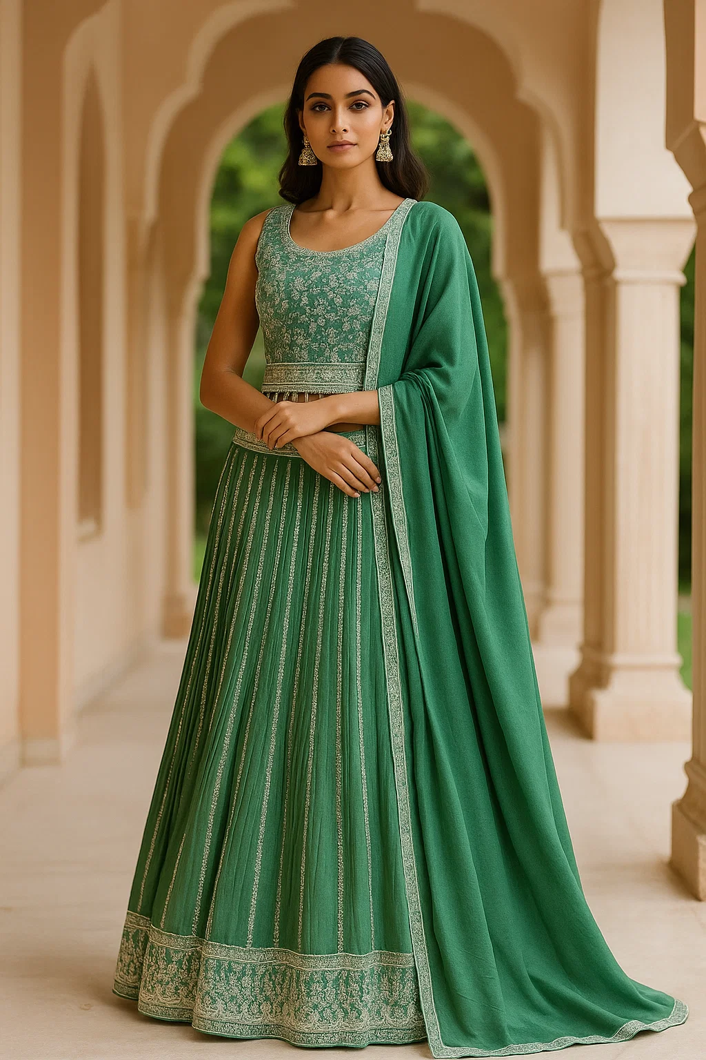 Green lehenga