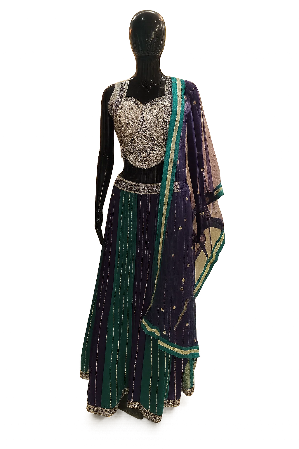 Navy Blue Designer Lehenga