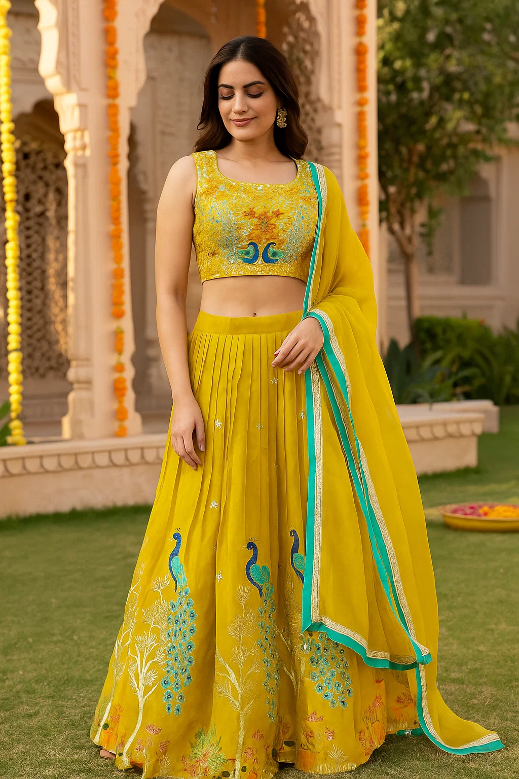 Mustard lehnga