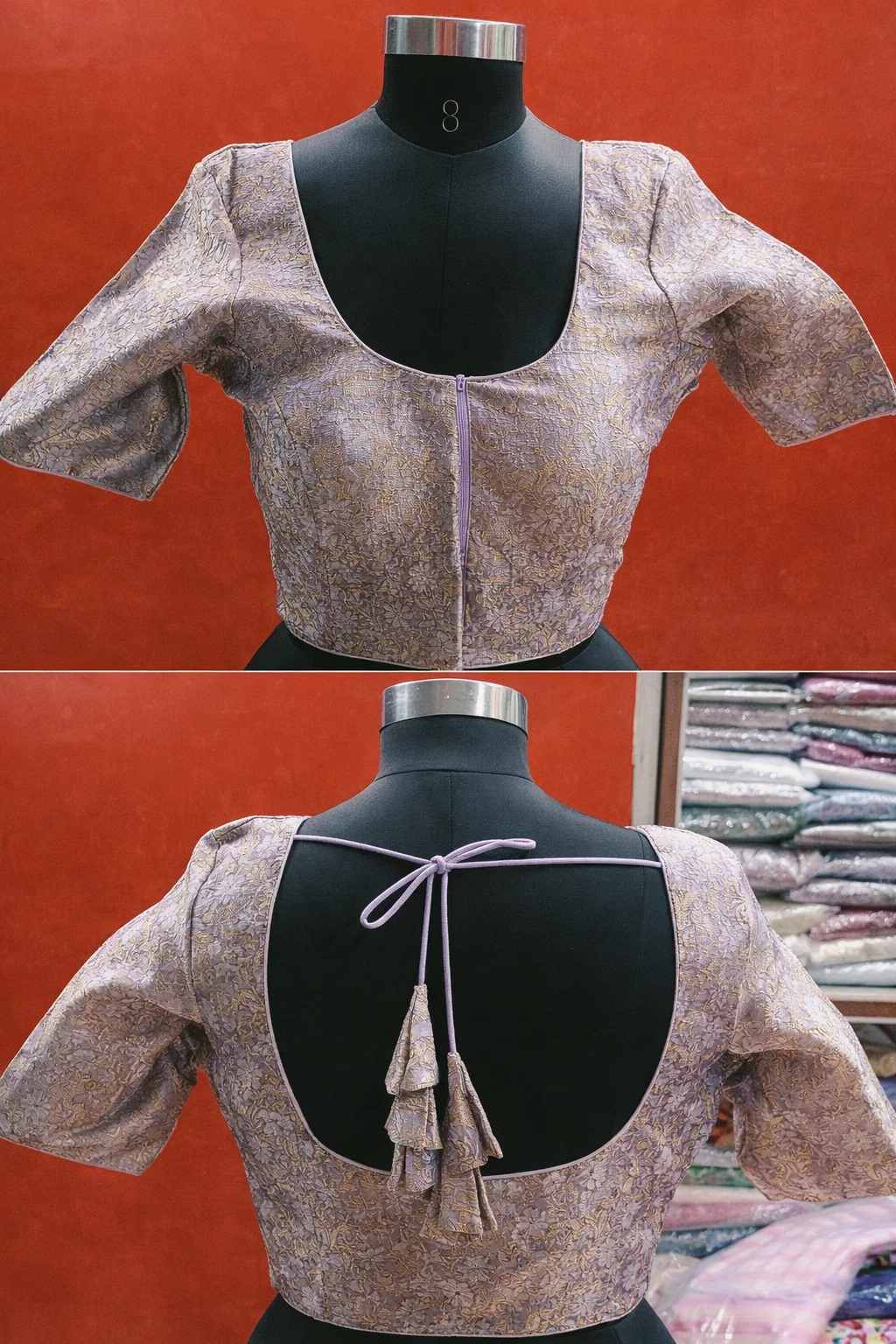 Designer Navy Blue Blouse